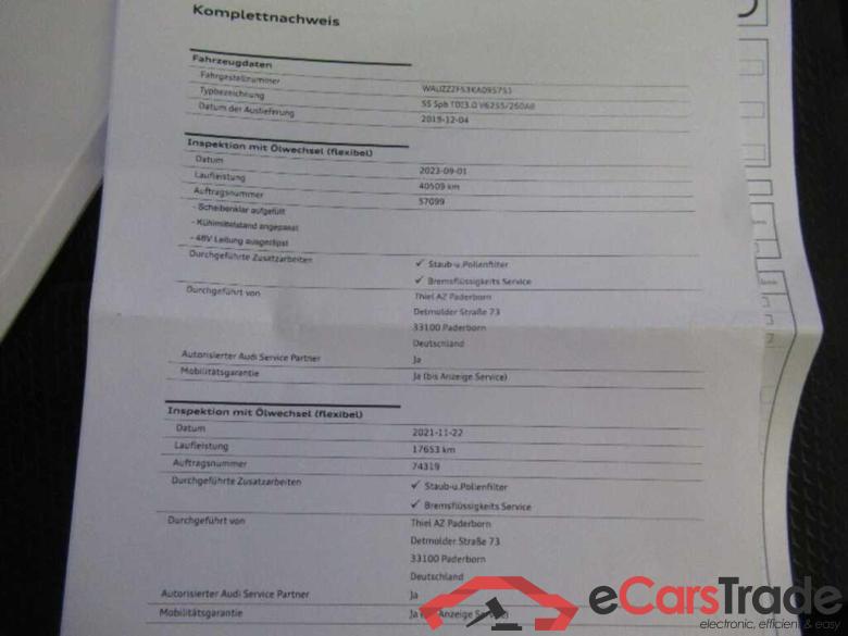 AUDI S5 Sportback (F5A)(09.2016->) DE - Kb/Cp5 3.0 TDI quattro EU #3