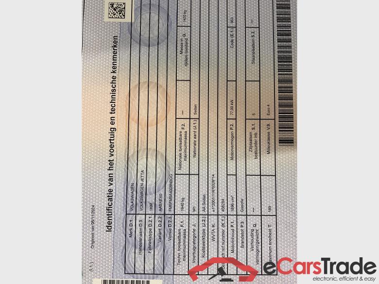 VOLKSWAGEN Jetta COMF TDI 1,9 105CV/PK 5V #4