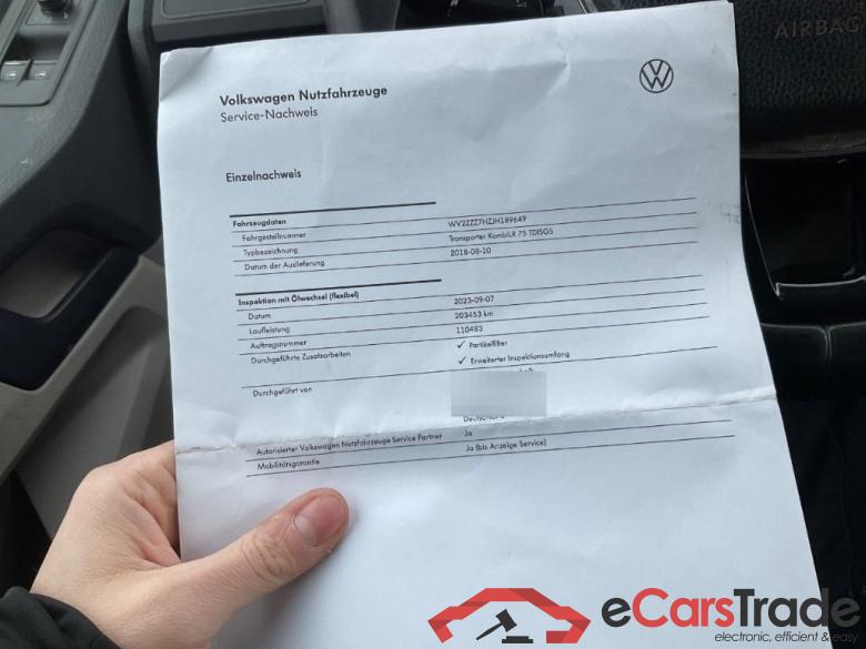 Volkswagen Transporter ´15 T6 Transporter Kasten-Kombi Kombi lang 2.0 TDI 75KW MT5 E6 #5