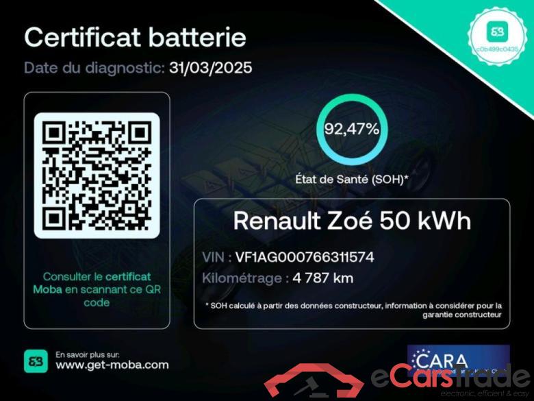 Renault Business R110 Achat Intégral TVU Zoe Business 52kWh BVA / TRANSFO VP/VF #2