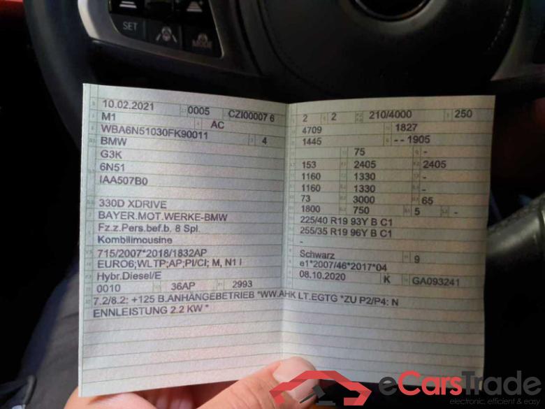 BMW Baureihe 3 Touring (G21)(06.2019->) DE - Kb5 330 d Mild-Hybrid EU6d, xDrive M Sport (EURO 6d), 2020 - 2022 #2
