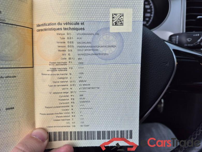 VOLKSWAGEN Golf Sportsvan Golf Sportsvan TL 1.0 TSI 63 kW (85 ch) 5 vitesses manuel #4