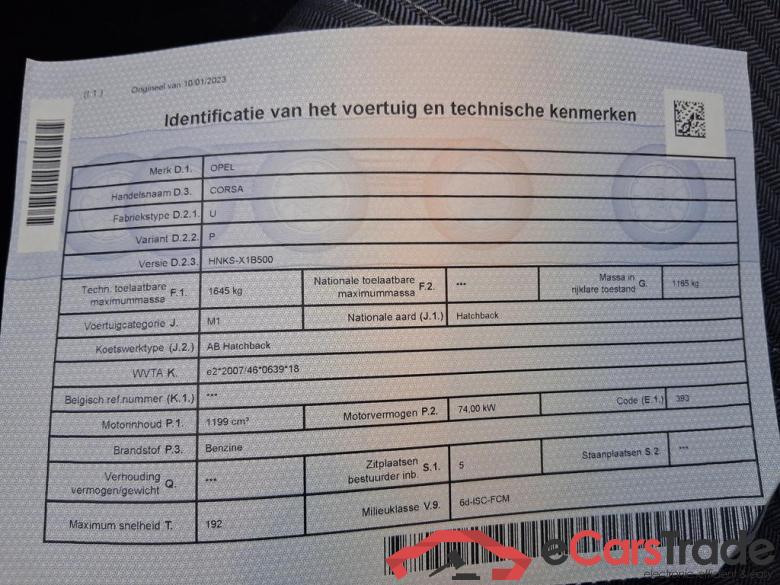 OPEL Corsa Corsa 1.2 Turbo Edition S/S (EU6AP) #6