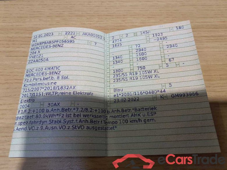 Mercedes-Benz EQC (BM 293)(06.2019->) DE - SUV5 EQC, AMG Line 4Matic, 2021 - 2024 #4