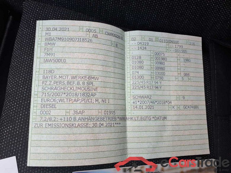 BMW 1 Limousine (F40)(2019->) DE - LimS5 118d EU6d, Sport Line (EURO 6d), 2020 - 2024 #5