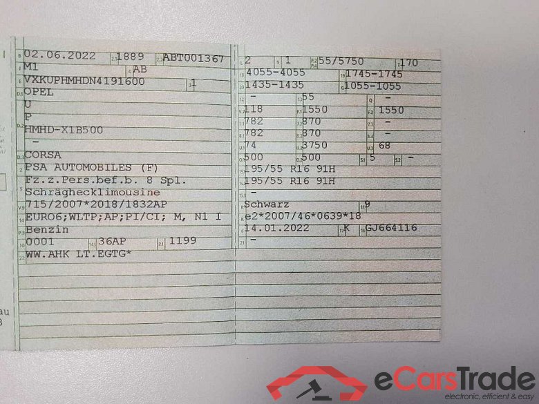 Opel Corsa F (2019->) DE - LimS5 1.2 EU6d, Edition, 2019 - 2023 #4
