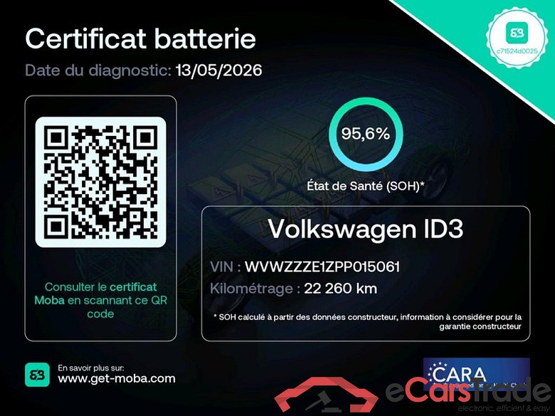 VOLKSWAGEN ID.3 / 2020 / 5P / Berline 58 kWh 204ch Pro Performance #2