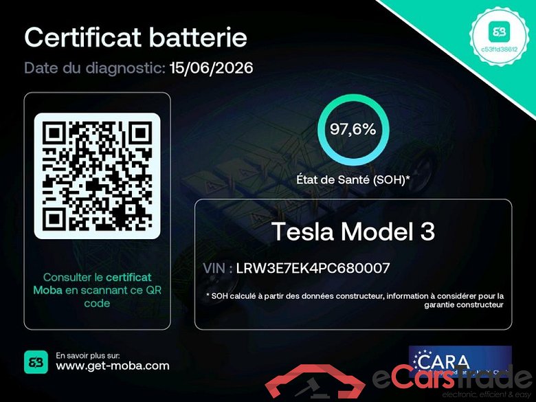 TESLA Model 3 / 2018 / 4P / Berline Grande Autonomie #2