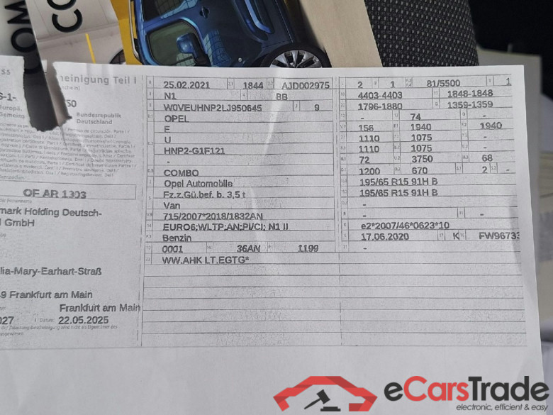 Combo E Cargo Selection 1.2 Turbo 81KW MT6 E6d #2