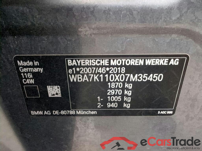 BMW - BMW 1 HATCH 116iA 109PK Business Edition Advantage Pack Business & PDC Front & Rear * PETROL * #6