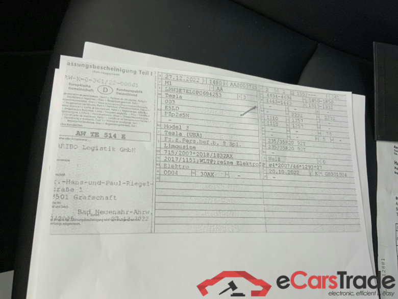 TESLA Model 3 Langstreckenbatt. Allradantrieb Dual Motor Performance 4d 377kW #2