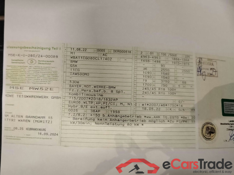 Baureihe 5 Touring 530 e 2.0 215KW AT8 E6d #2