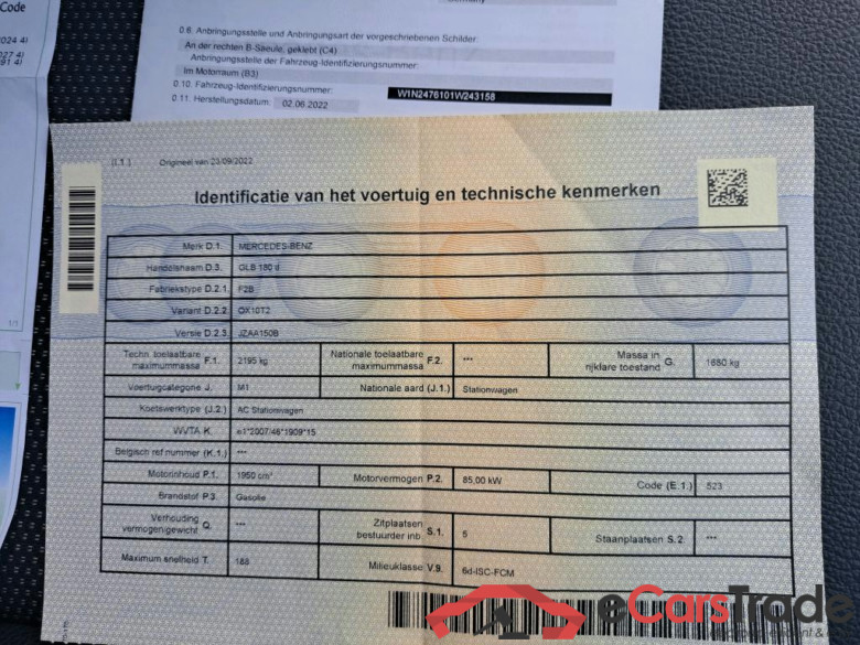 MERCEDES-BENZ GLB 2.0 GLB 180 D BUSINESS SOLUTION ESSENTIA #1