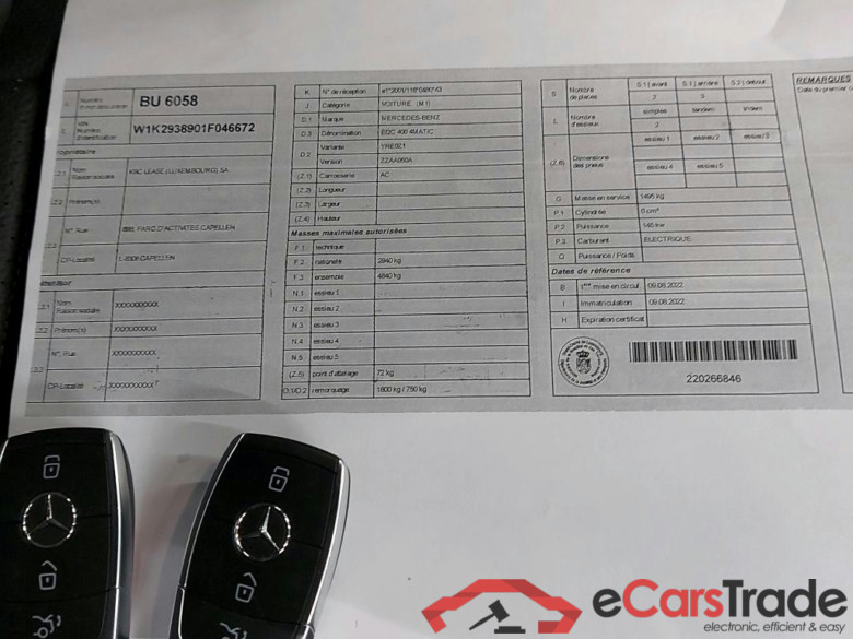 MERCEDES - MER EQC 400 408PK 4MATIC Business Line Pack Driving Assistance * ELECTRIC * #4